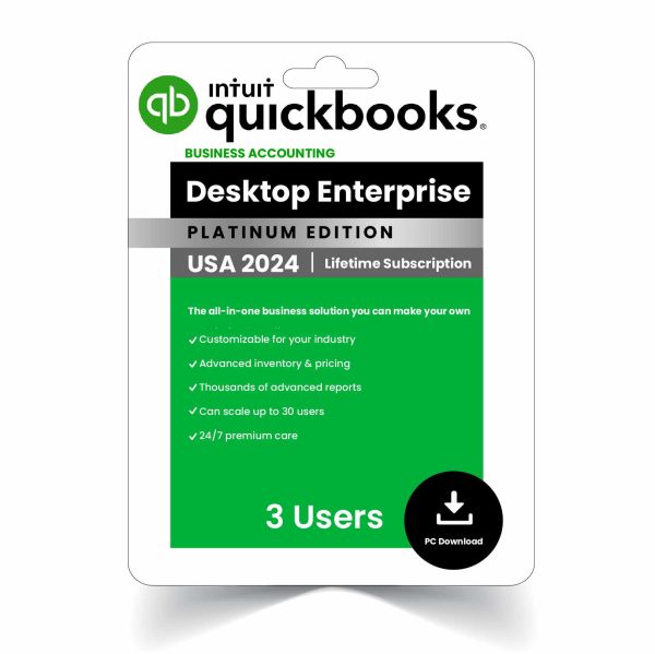 QuickBooks Desktop Enterprise 2024 Lifetime Activation – 3 Users